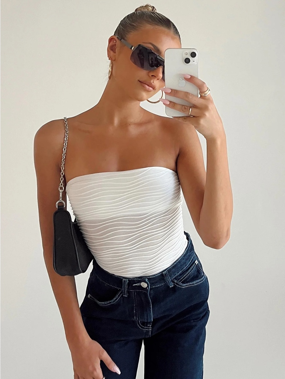 Princess Polly Makena Strapless White bodysuit